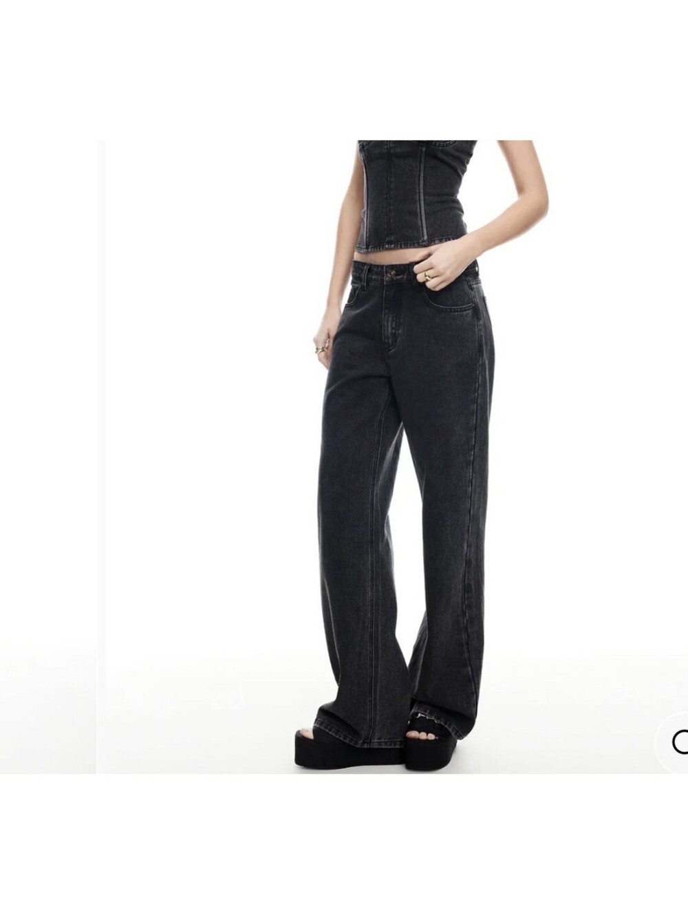 Lioness Black Jean washed onyx REVOLVE MSRP $99